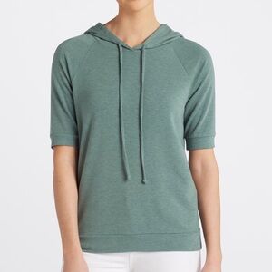 Staccato Green Short Sleeve Relaxed Hoodie
